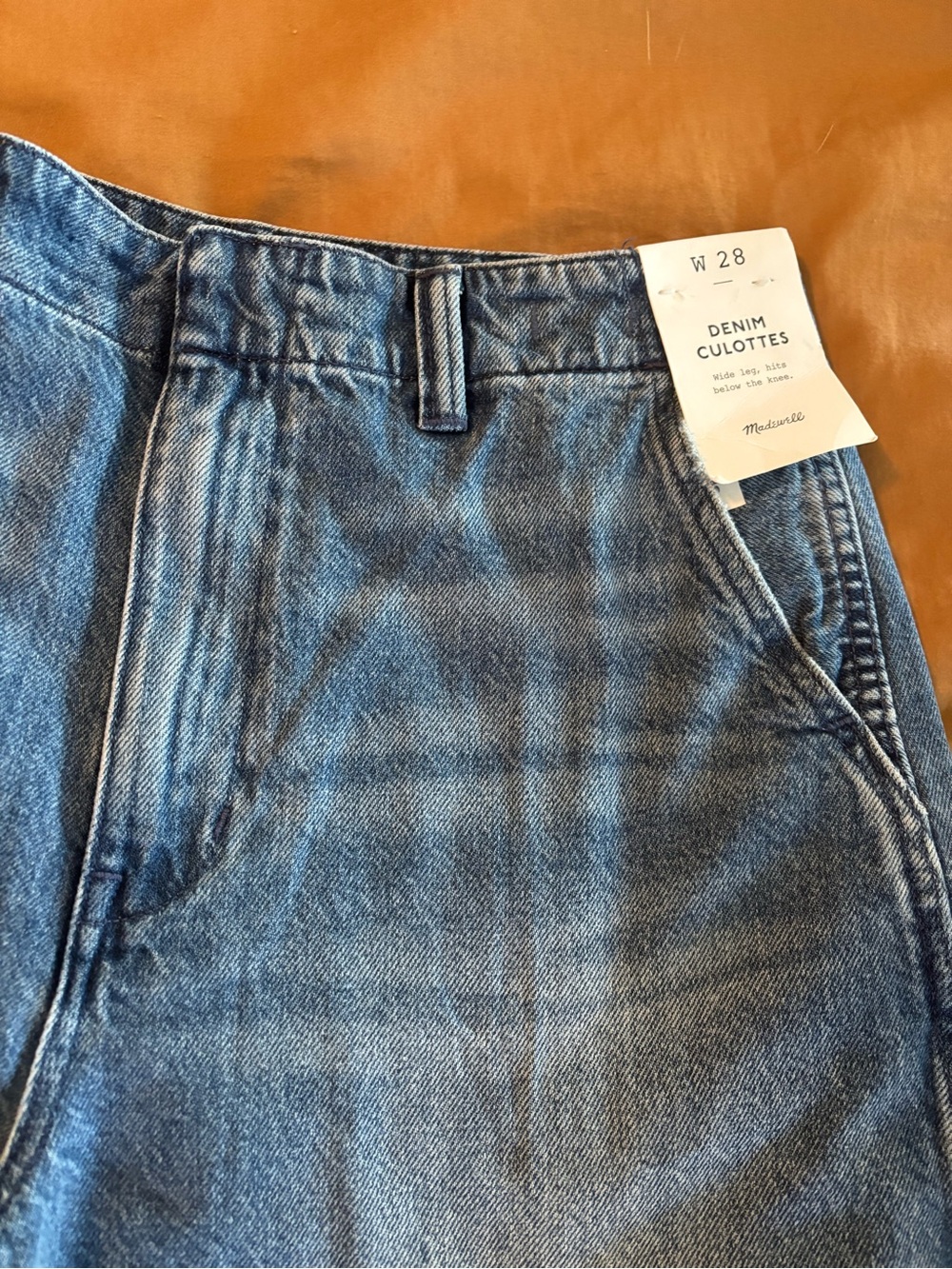 Madewell Blue Denim Culottes - Casual Relaxed Fit - Picture 3 of 8